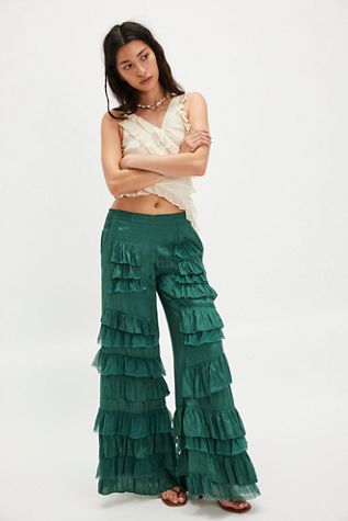 Emmaline Tiered Pull-On Pants | Free People