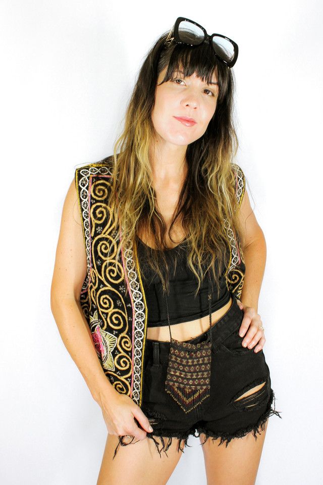 1970s Bali Beaded Banjara Floral Vest Selected By Moons + Junes Vintage #2