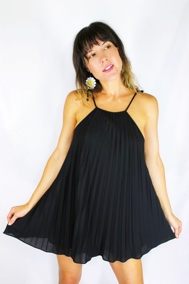 Black flowy chiffon outlet dress