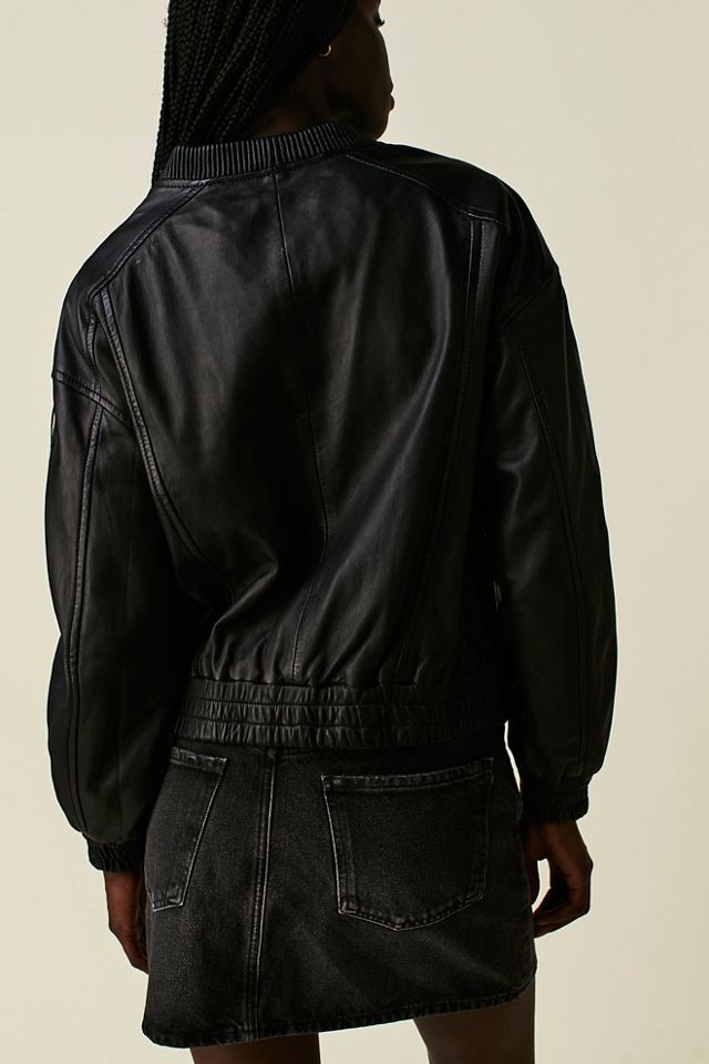 Mauritius Irka Leather Bomber Jacket #1