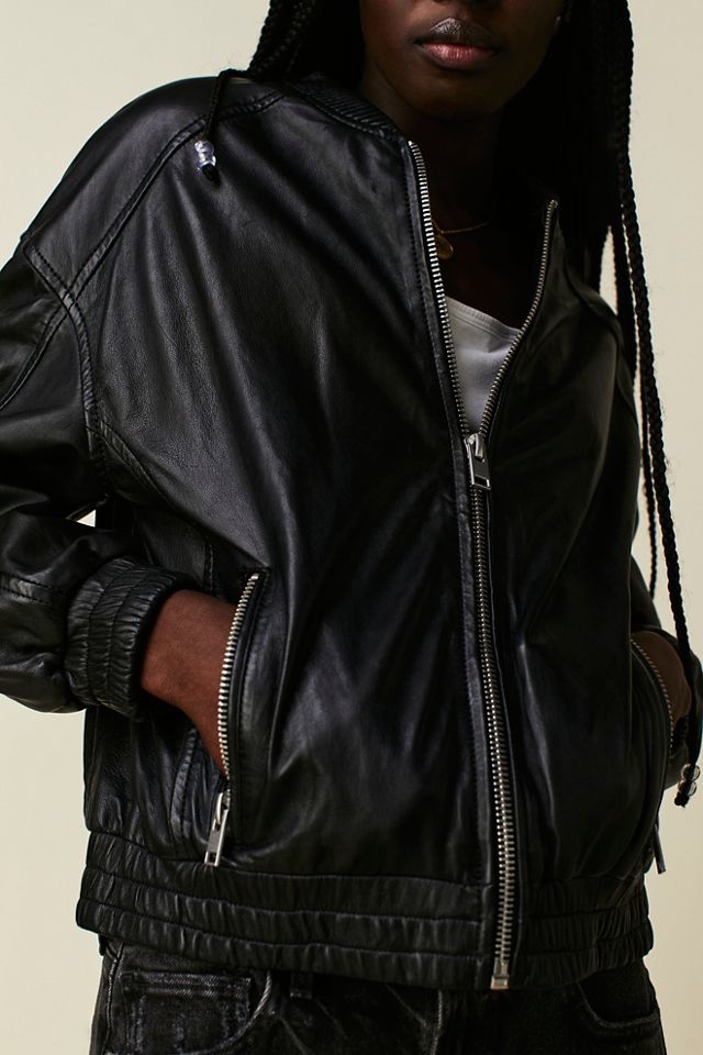 Mauritius Irka Leather Bomber Jacket #3