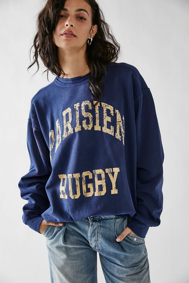 Parisian Rugby Crewneck Sweatshirt Free People