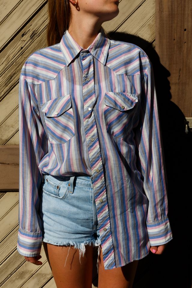 Vintage Wrangler Striped Western Shirt Selected by  | Free People