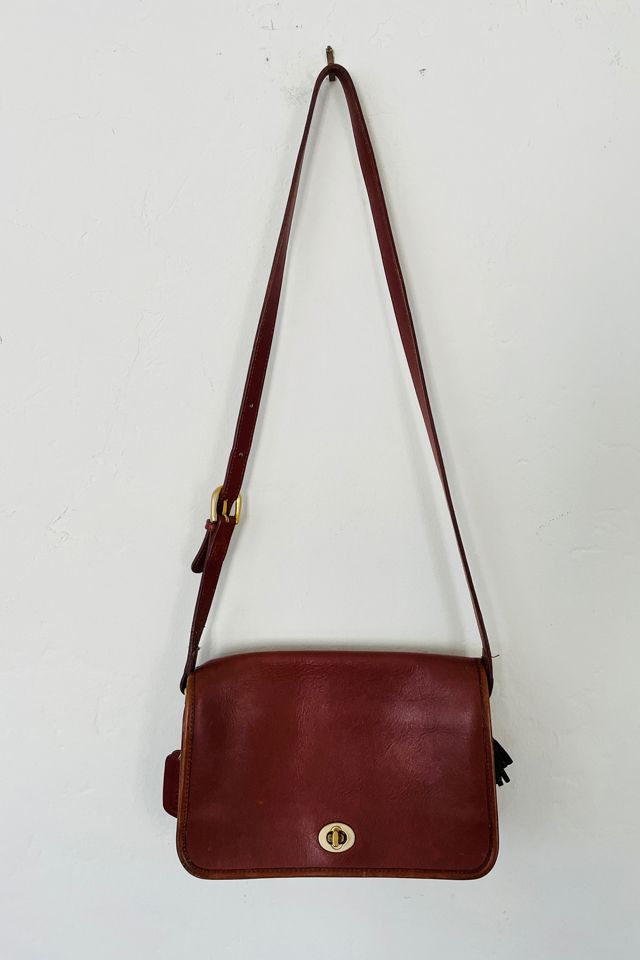 Coach brown leather clearance crossbody