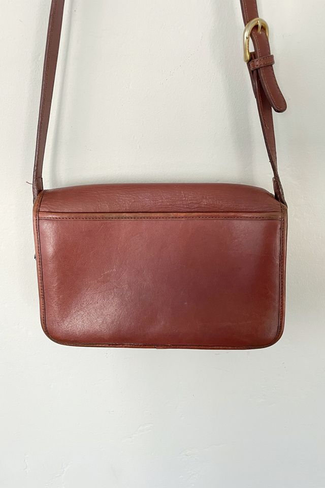 Vintage Coach Leather Messenger Bag Brown Large - Ruby Lane