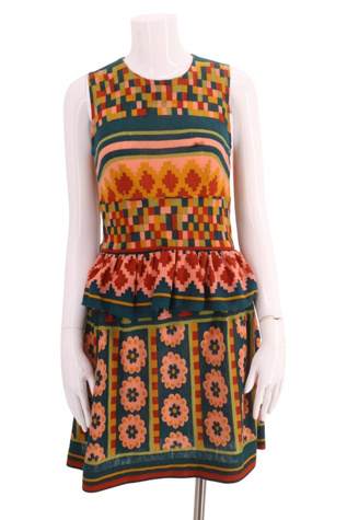 1960s Mod Print Colorful Mini Dress Selected By Ritual Vintage