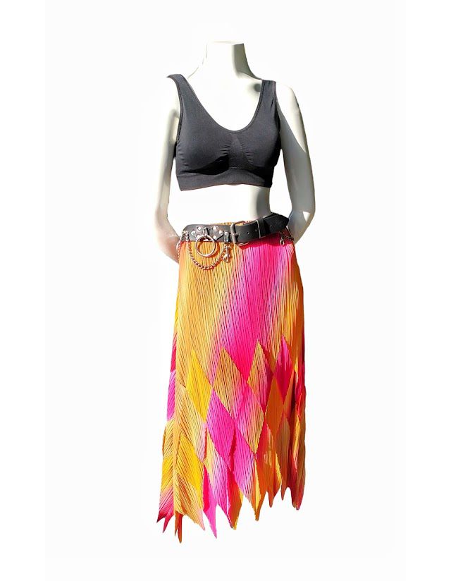 Vintage Issey Miyake Fète Harlequin Skirt Selected by Garbage Soup ...