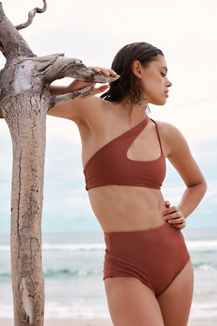 Mikoh Queensland One Shoulder Bikini Top Free People