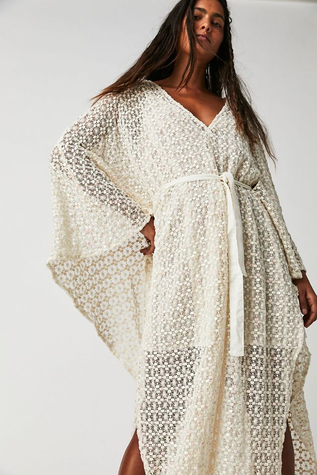 Caftan au crochet avec sequins Helene #3