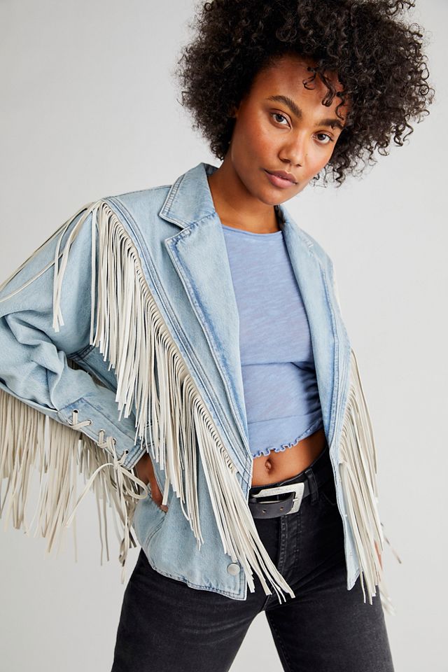 Blank nyc 2025 fringe jacket