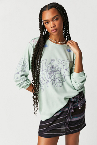 Tallulah Tee at Free People in Sea Combo, Size: Medium