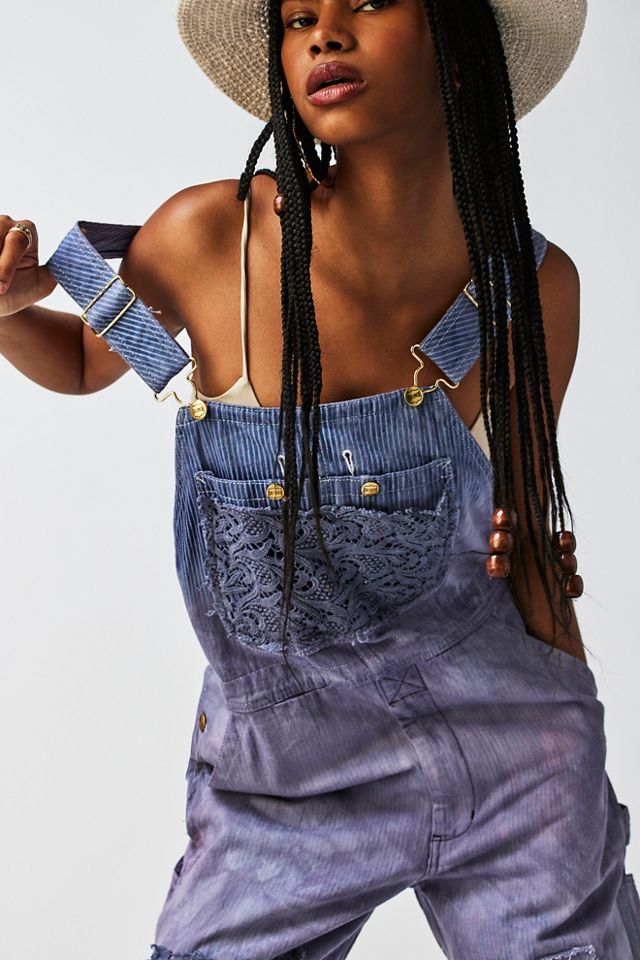 Denim dungarees stripes - Woman