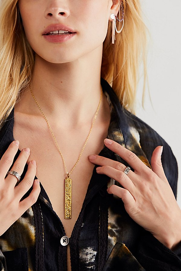 Free People Jules Zodiac Necklace In Gold