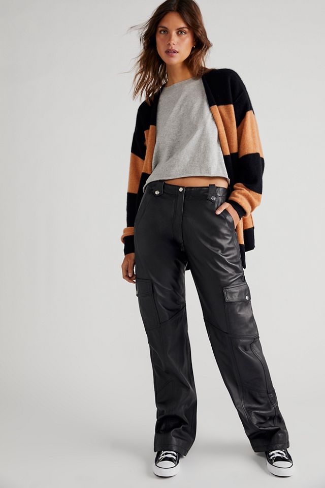 Free people leather store pants