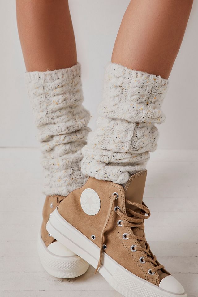 Lemon Weekend Cable Knit Leg Warmers - Free Shipping