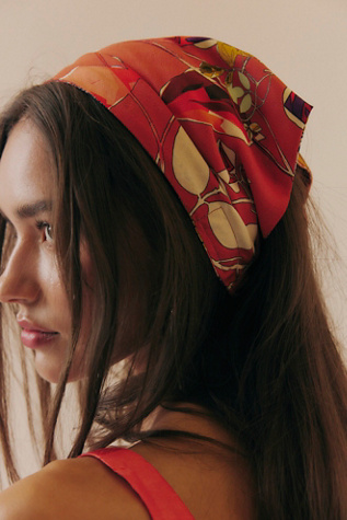 Lily Hair Scarf by Curried Myrrh at Free People in Red