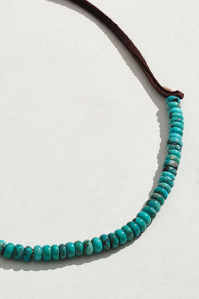 CLP Turquoise Leather Necklace #2