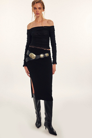Golden Hour Midi Skirt at Free People in Black, Size: S
