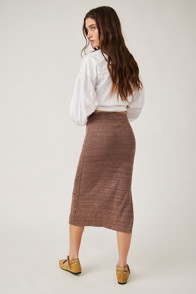 Free people skyline store midi sweater skirt