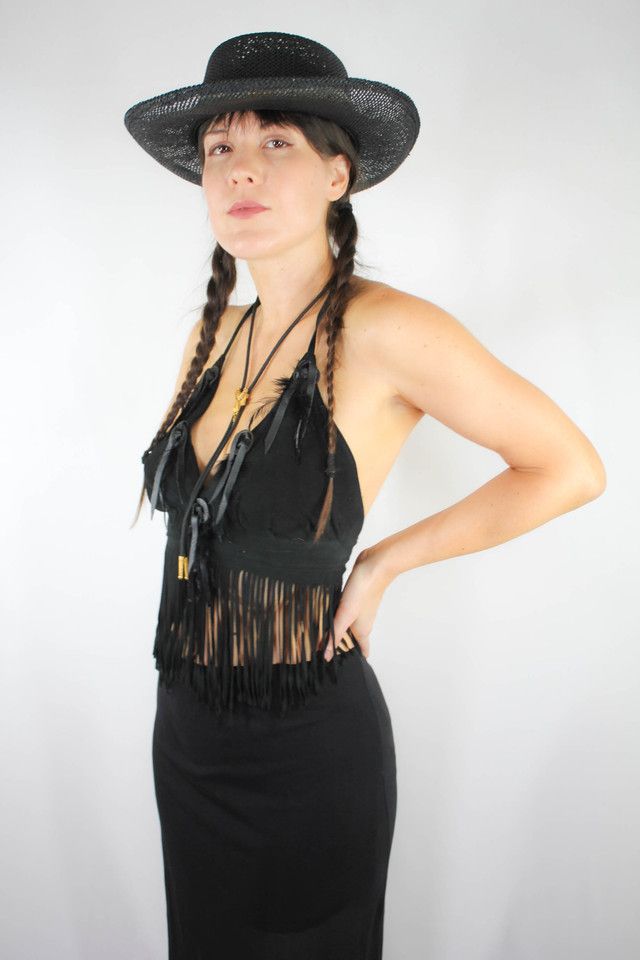 1980s Palm Desert Black Woven Western Hat Selected By Moons + Junes Vintage #2