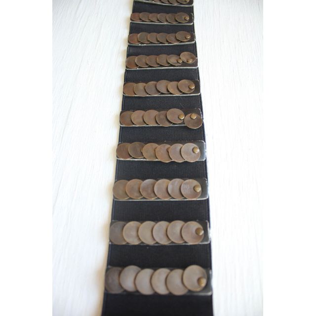Y2K Vintage Stretchy Brass Coin Belt Selected By Moons + Junes Vintage #2