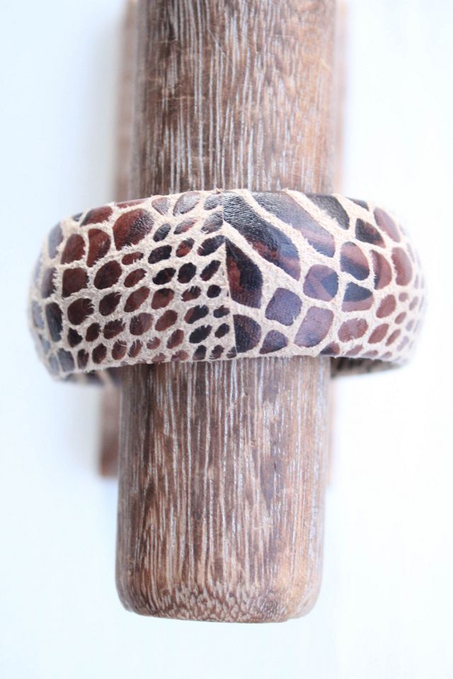 Vintage Animal Print Suede Cuff Bracelet Selected By Moons + Junes Vintage #2