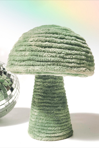 Golden Hour Designs Velvet Mushroom Home Decor at Free People in Green, Size: M
