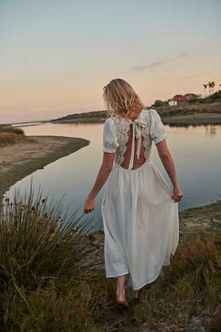 All You Need Is Lace Midi Dress by free-est at Free People in White, Size: L