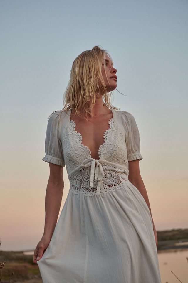 Free People All You Need Is Lace Midi Dress, Free Shipping