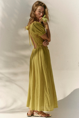 Женское платье free-est All You Need Is Lace Midi, цвет: Мох — фото 2