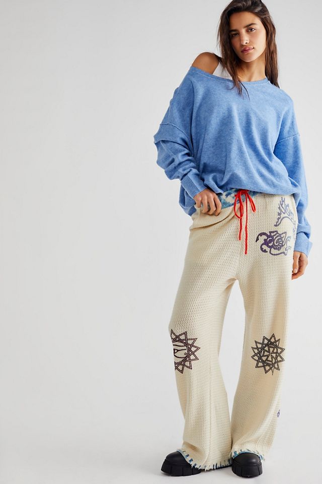 Ina embroidered cashmere sweatpants