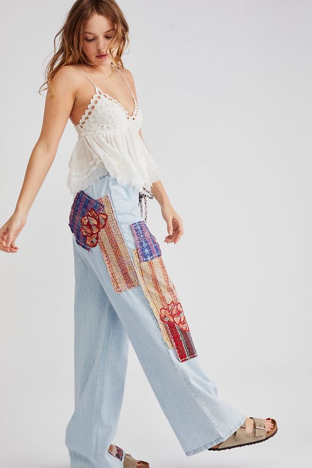 Free people store pull up jeans