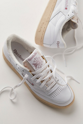 Reebok Club C 85 Vintage Trainers Shoe at Free People in Future White/Chalk, Size: US 9