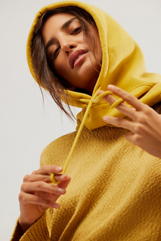 No Sweat Hoodie Balaclava at Free People in Yellow