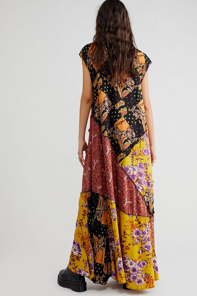 Robe longue à motifs de fleurs du désert #1