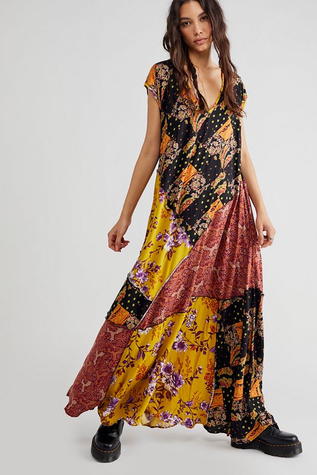 Robe longue à motifs de fleurs du désert #2