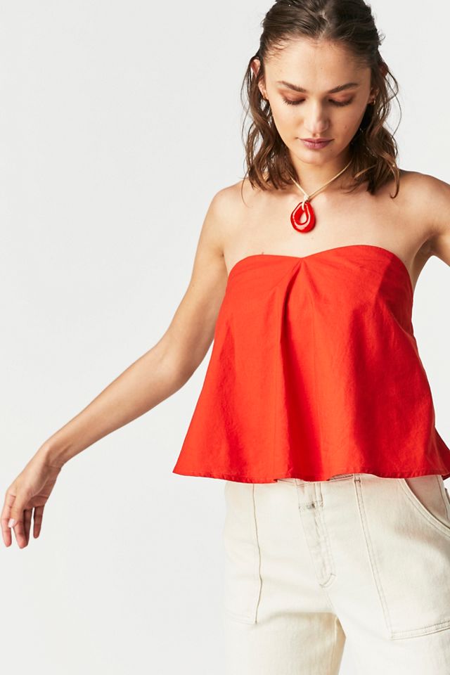 Strapless cheap flowy top