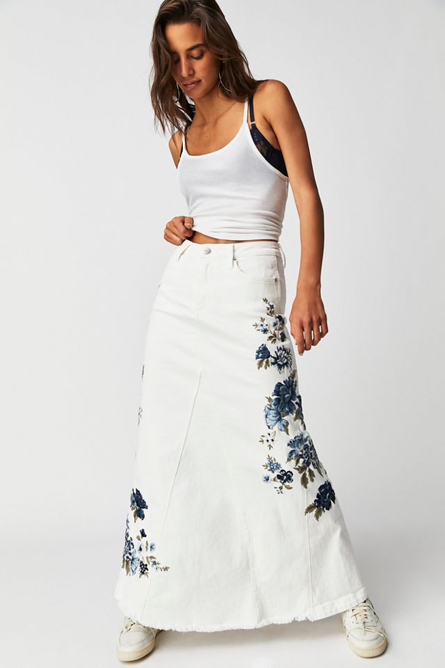 Driftwood Bluebell Fleur Maxi Skirt | Free People UK