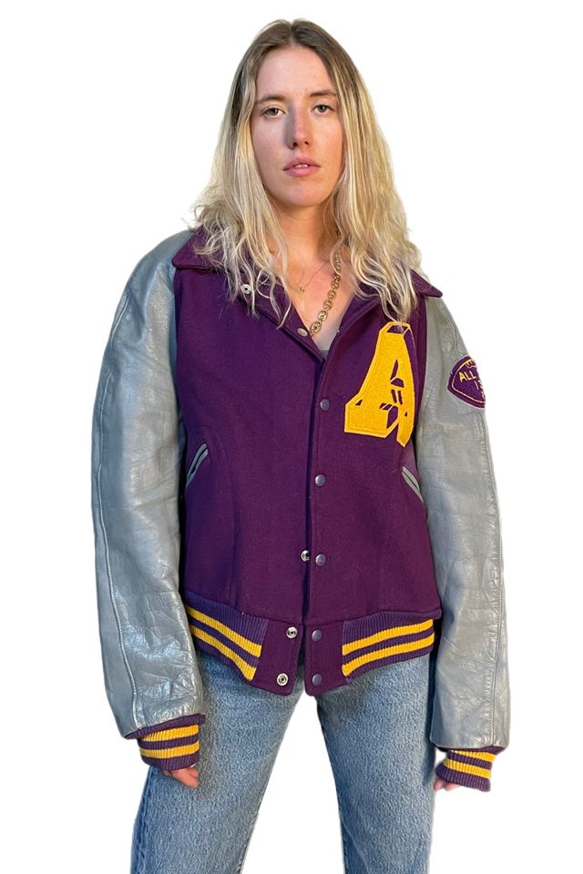 Vintage Purple Varsity Jacket