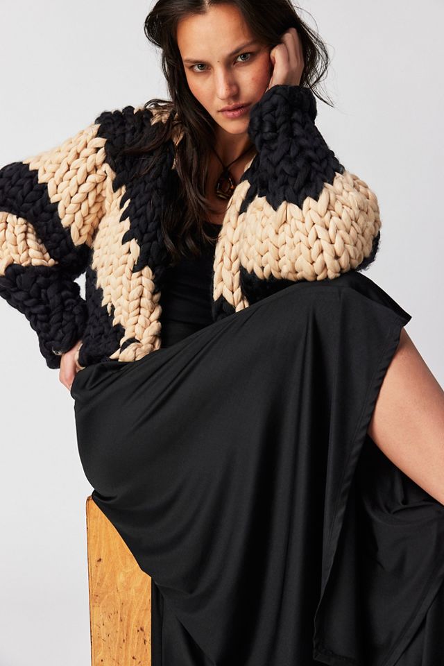 ジャケット・アウター HOPE MACAULAY Hope Macaulay Colossal Knit Jacket in Block Red | REVOLVE