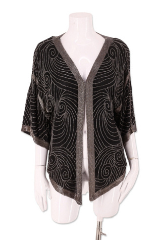 Vintage 80s Silk Beaded Jacket → Hotbox Vintage