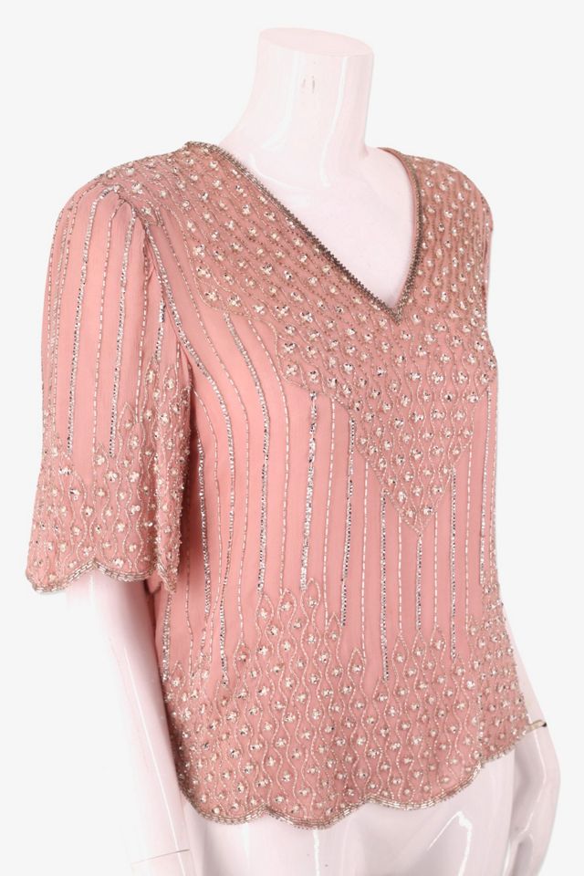 1980s Judith Ann Beaded Silk Flapper Top Selected By Ritual Vintage #1