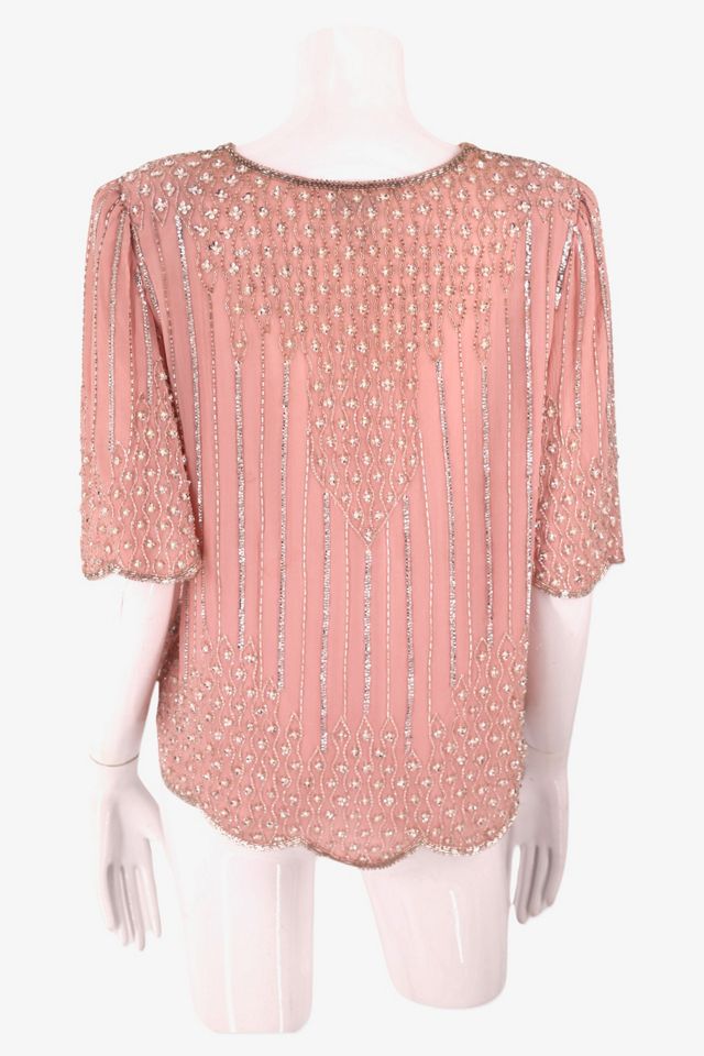 1980s Judith Ann Beaded Silk Flapper Top Selected By Ritual Vintage #2