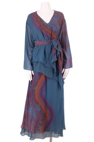 Tie Dye Chiffon Dress