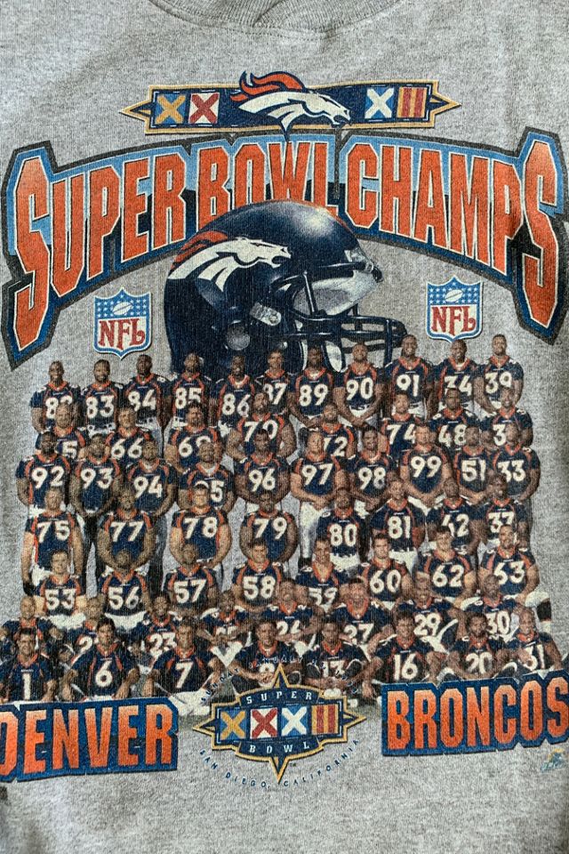 Vintage 90s Denver broncos nfl logo 7 graphic print - Depop