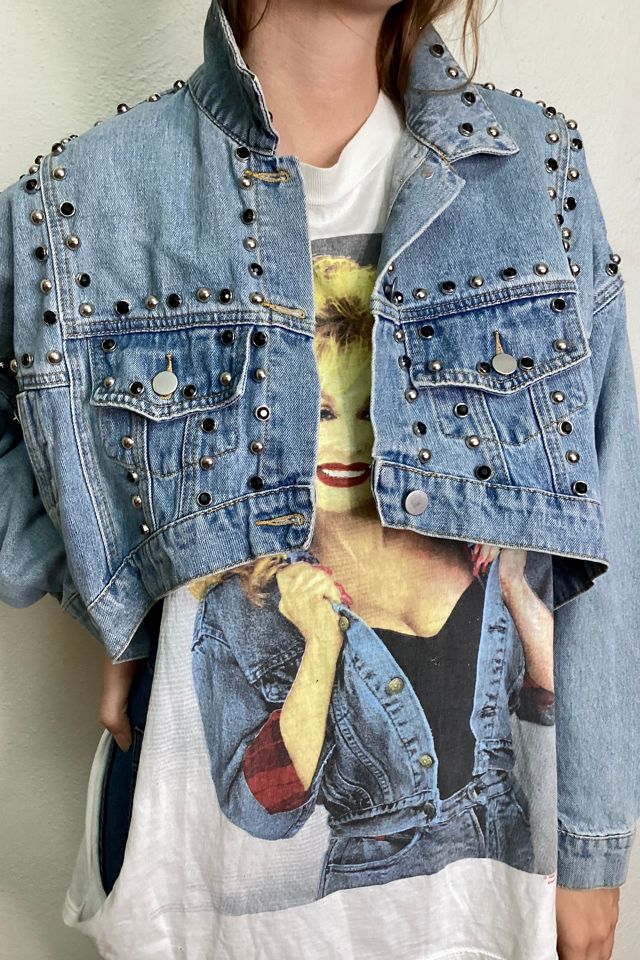 Free people store studded jean jacket