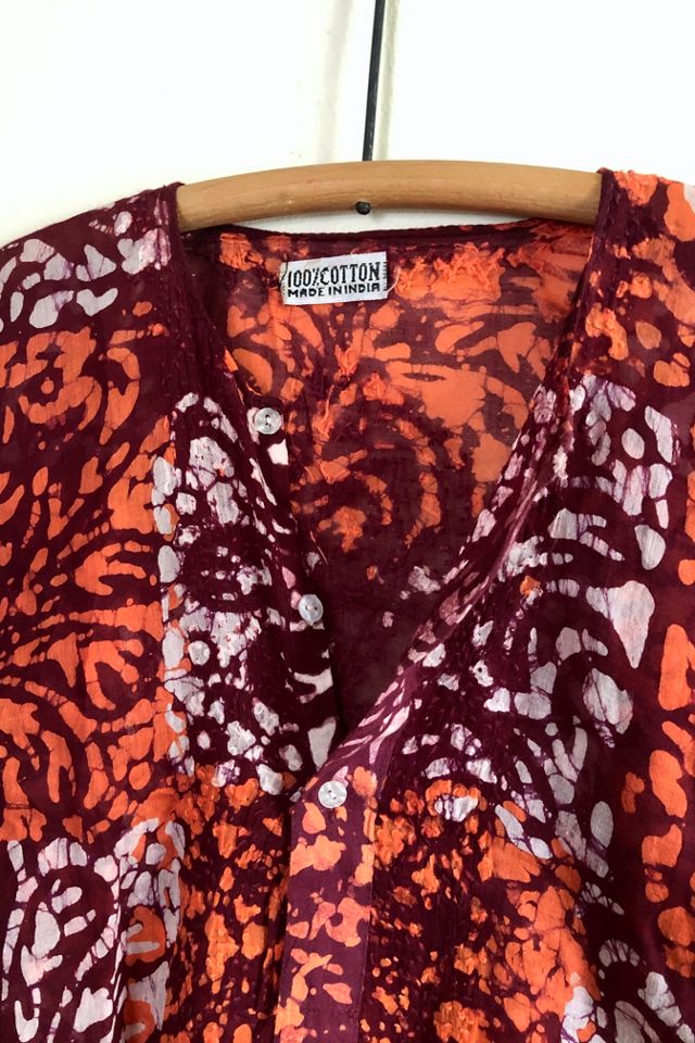Deadstock 1970s Psychedelic Cotton Long Sleeve Shirt Selected by Cherry #2