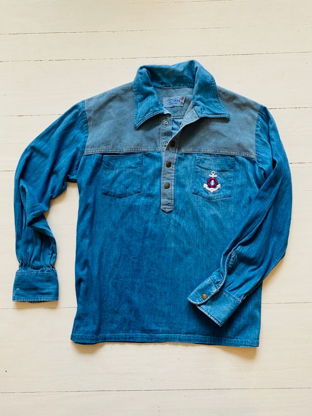 Vintage Denim Sailor Shirt Selected by Atlantic Vintage | Free People
