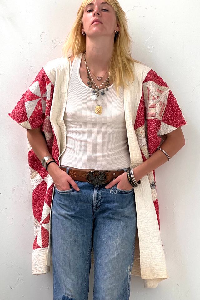 Anna Corinna Sweet Flour Sack PinWheels Quilt Coat | Free People