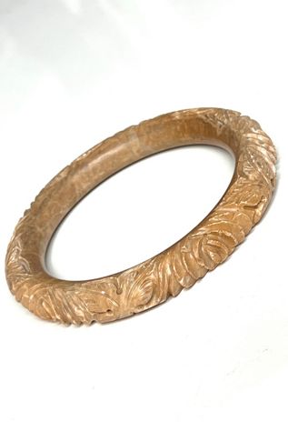 Vintage Hand Carved Soap Stone Bracelet Selected by Anna Corinna